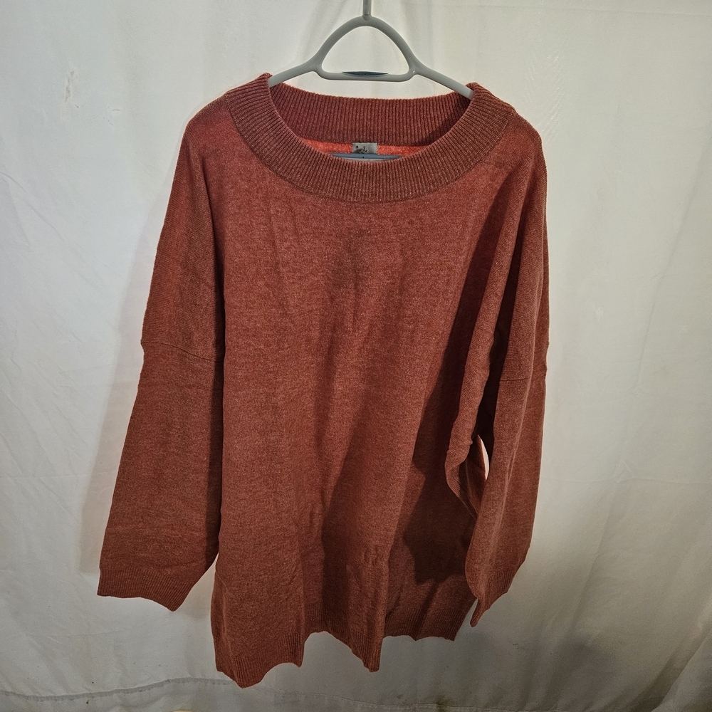 a new day Women's Rust Crew Neck Sweater